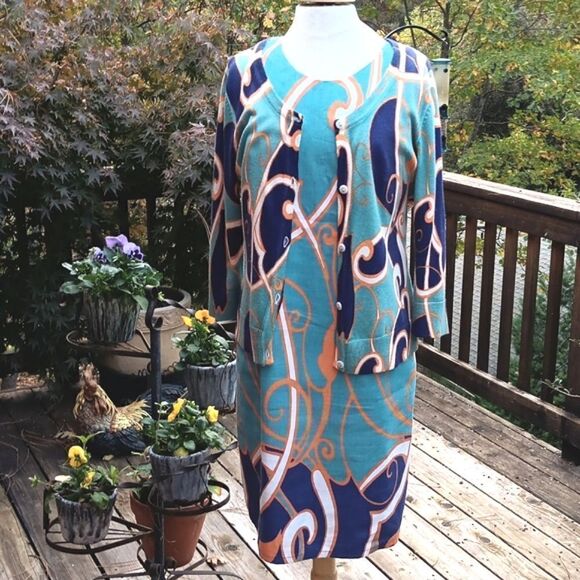 MERONA Linen Blend Dress and Sweater - Picture 1 of 12